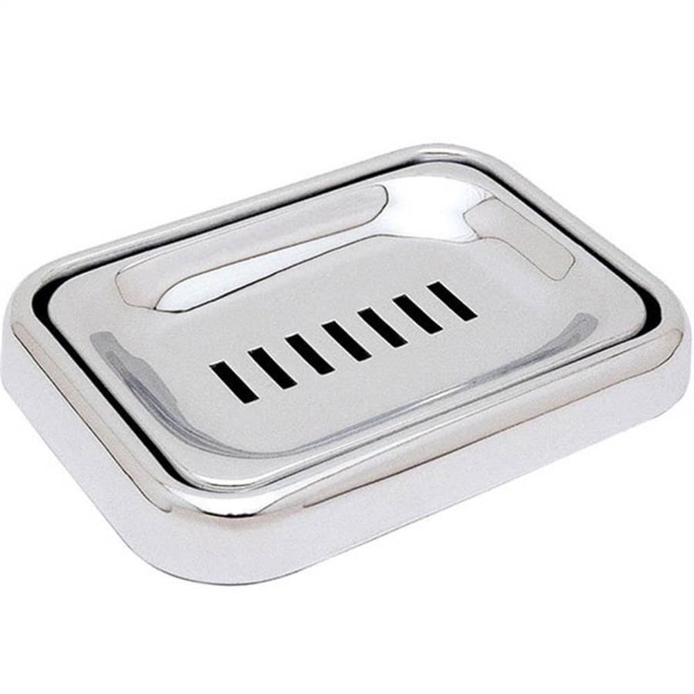 Saboneteira Reatangular De Balcão Em Latão - 3021 - Jackwal Saboneteira Retangular Balcao Latao Cr.