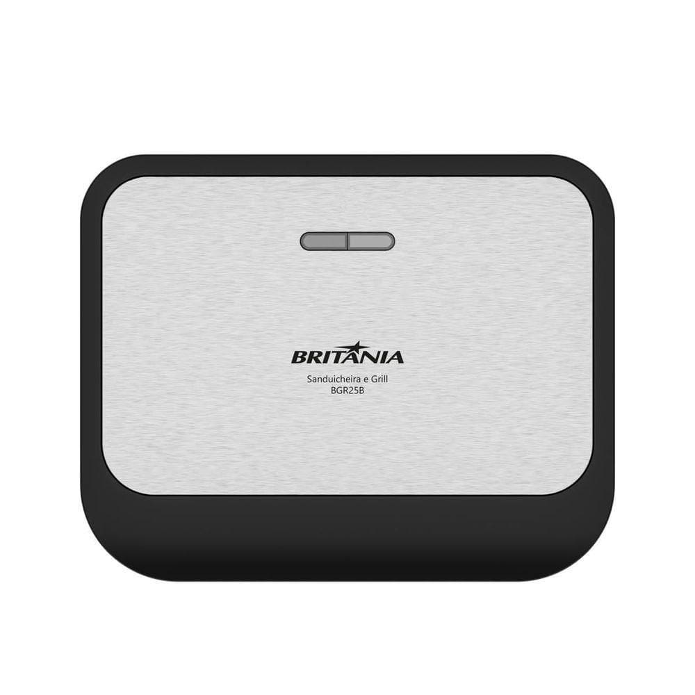 Sanduicheira E Grill Britânia Inox 2 Em 1 750W BGR25B 110V