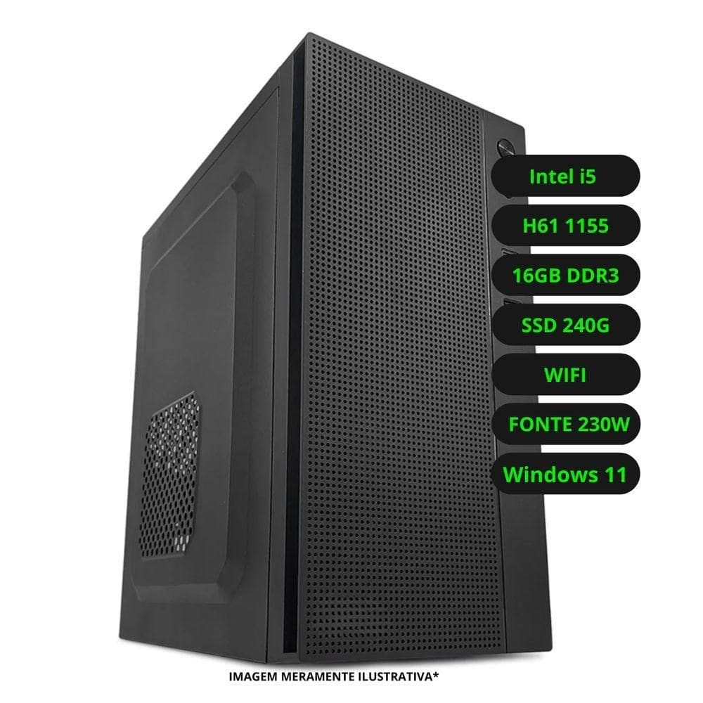 Computador CPU Intel Core i5 16GB DDR3 SSD 240GB Wifi Fonte 230w Bivolt