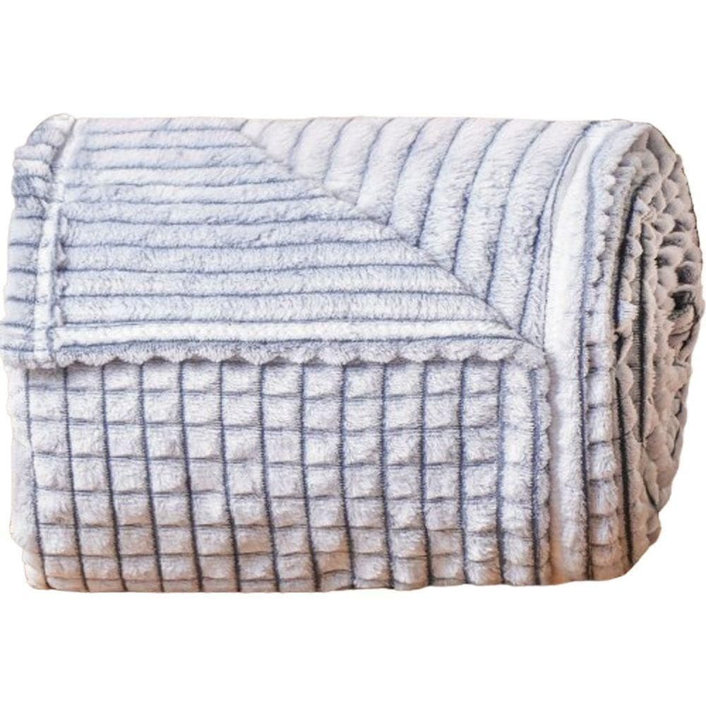 Manta Casal Alpen Efeito Back Print 100% Poliéster 240g/m² 180x240cm Azul Cobalt