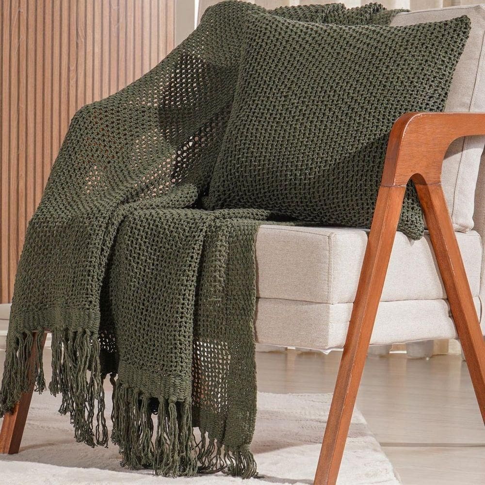 Manta Decorativa Atacama New 120x150cm Verde Militar