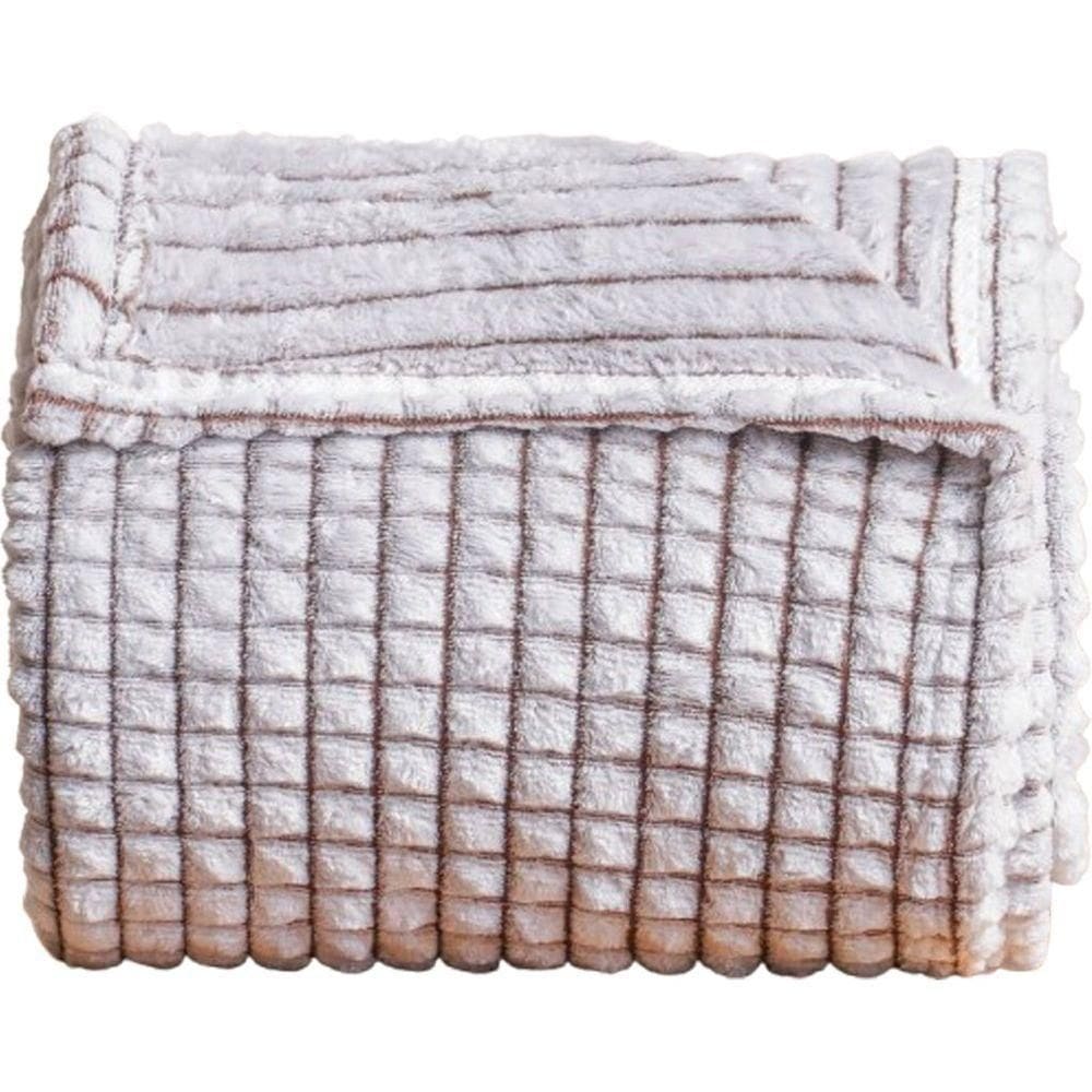 Manta Casal Alpen Efeito Back Print 100% Poliéster 240g/m² 180x240cm Marrom Portabella