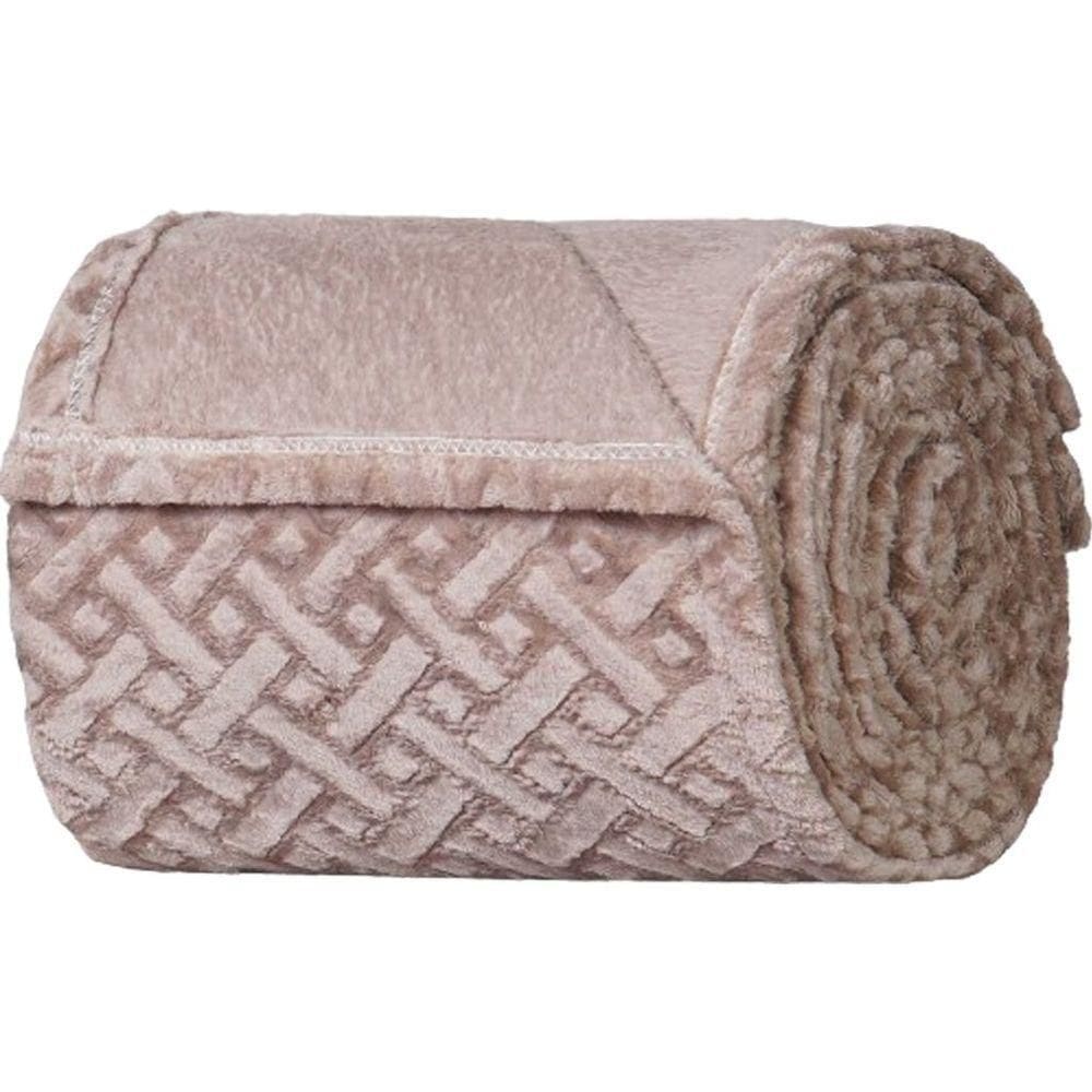 Manta King Brushed New Microfibra Flannel 100% Poliéster 230x260 Funghi