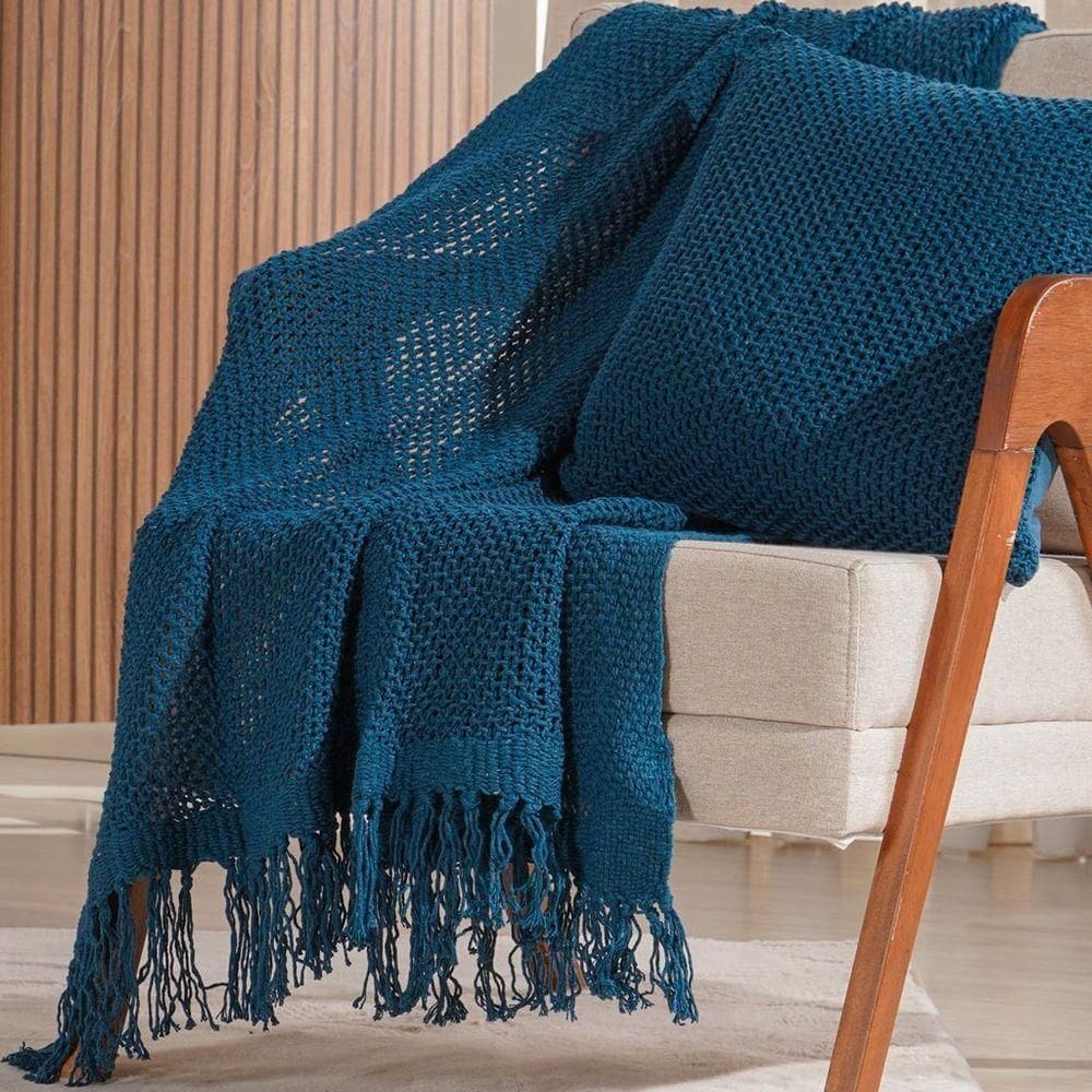 Manta Decorativa Atacama New 120x150cm Azul Cobalto