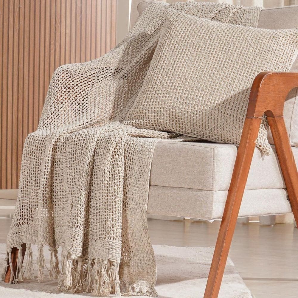 Manta Decorativa Atacama New 120x150cm Amendoa