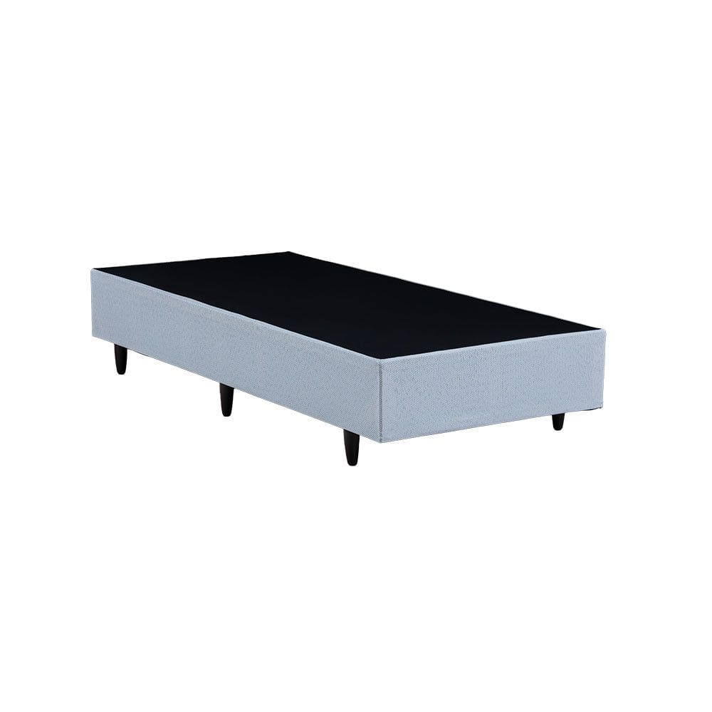 Base Cama Box Solteiro Cinza 88x188 Madeira Eucalipto Resistente Suporta 150kg/m com Pes
