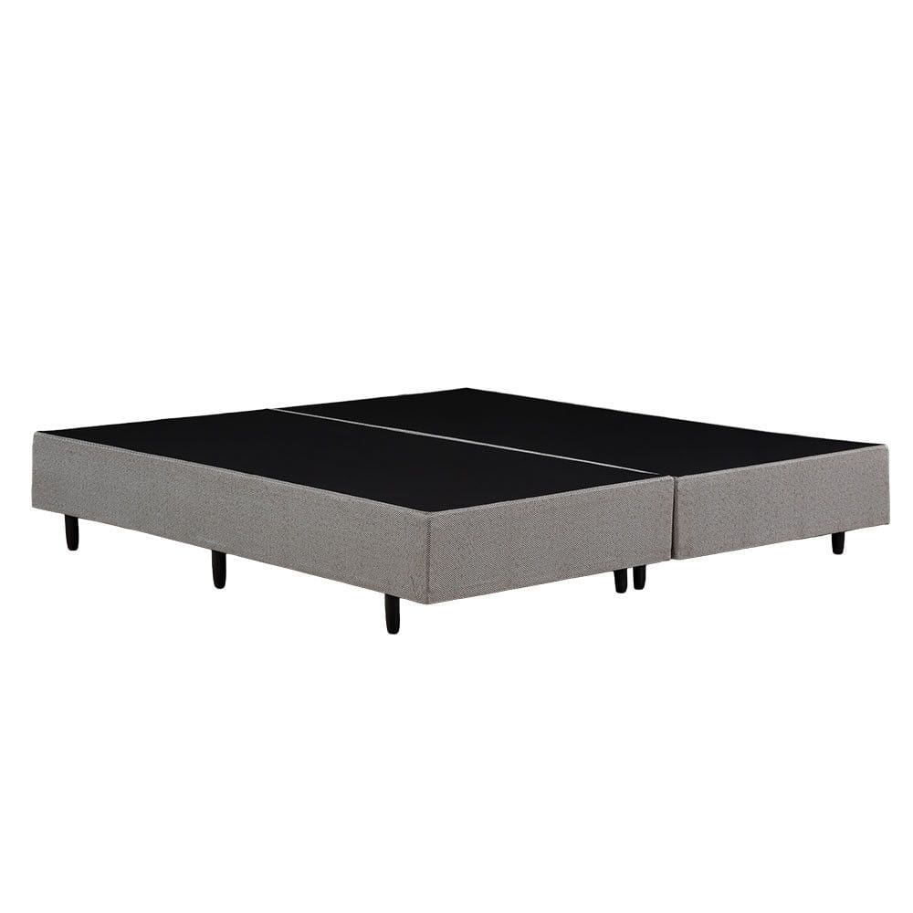Base Box King Size Bipartido 193x203cm Estrutura Madeira Eucalipto Reforcada Suporte 150kg/m