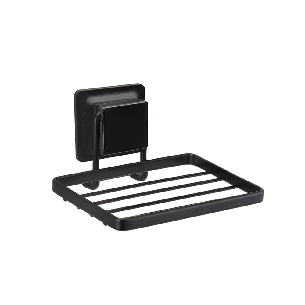 Saboneteira Ultra Black Ventosa Quadrada 2651 Arthi