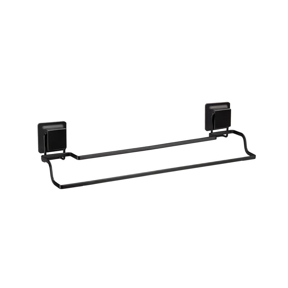 Porta Toalha Duplo Ultra Black Ventosa Quadrada 2654 Arthi