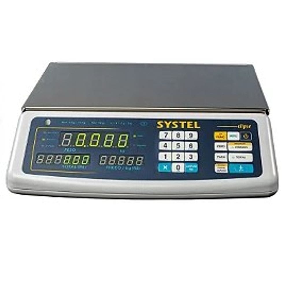 Balança Comercial Systel Clipse 15kg Branca - Bateria - INMETRO