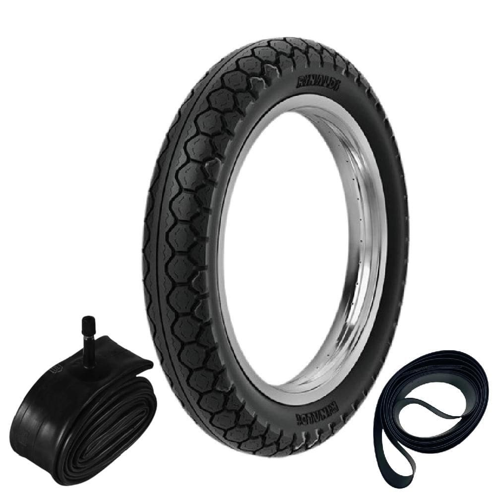 Pneu Biz 125 Pop 110i C 100 Dream Crypton 250-17 43l Pd29 Rinaldi + Câmara + Cinta