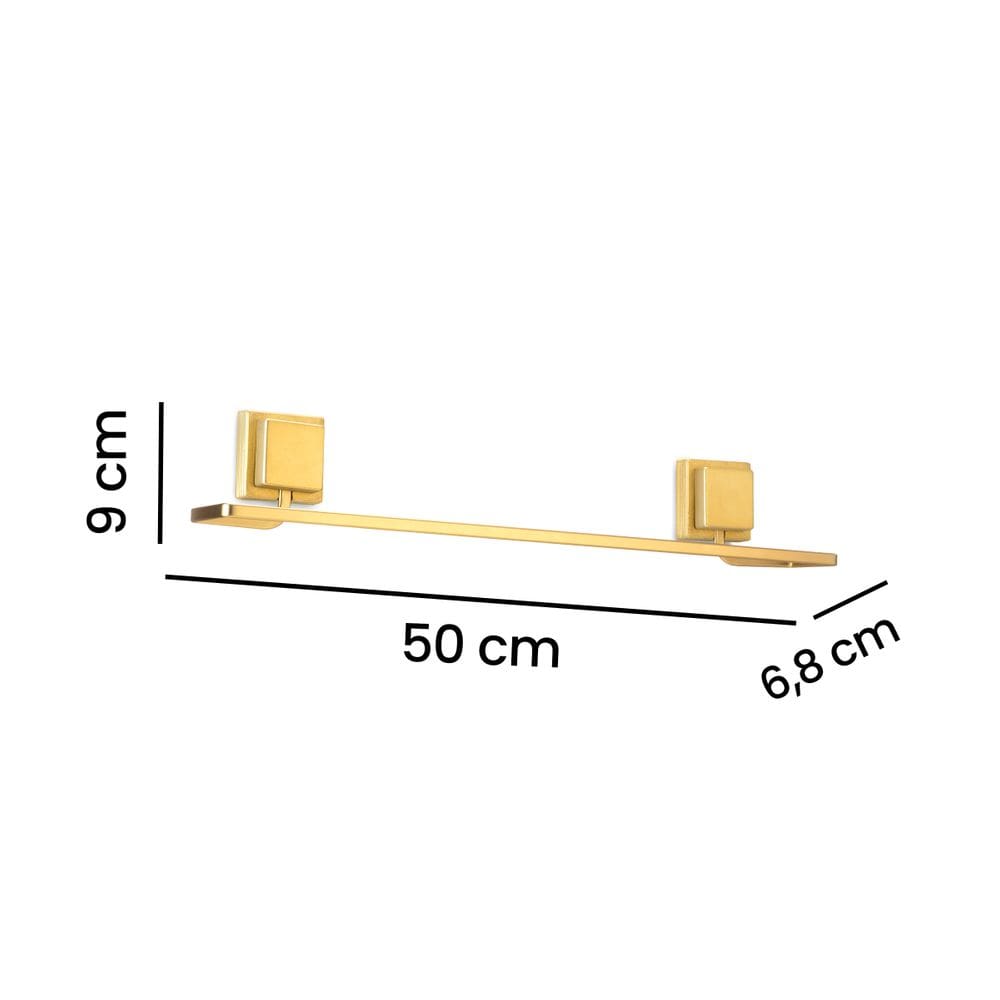 Porta Toalha De Banho Piatina Dourado Fosco 3M 3246 Arthi