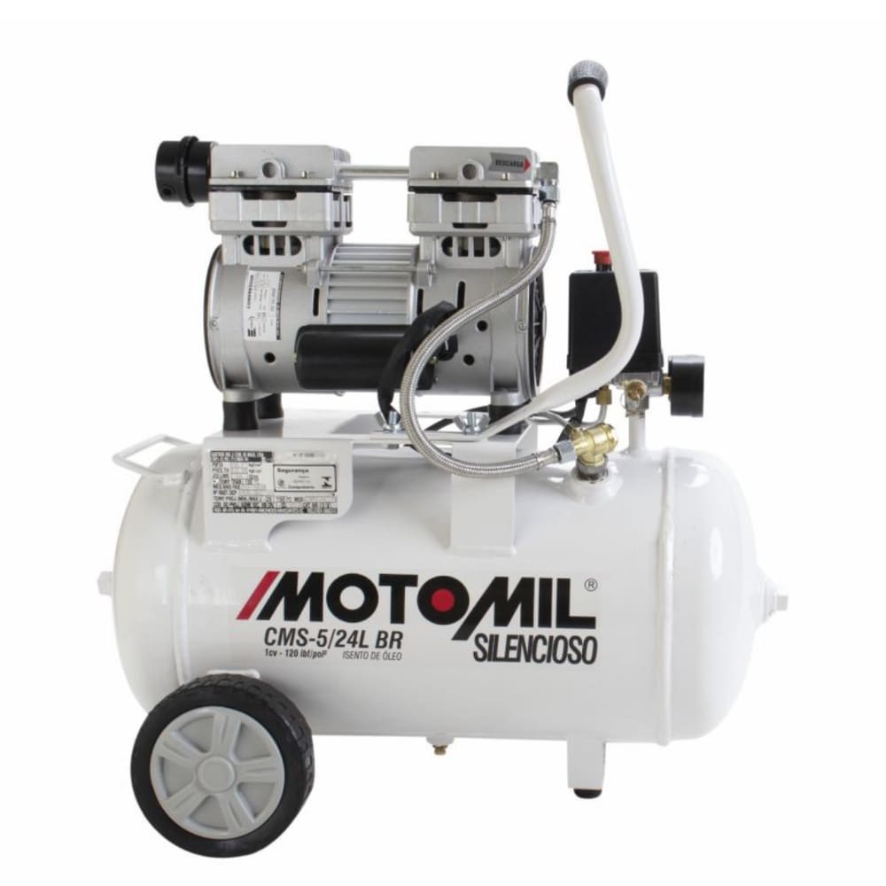 Motocompressor sem Óleo Silencioso 120PSI CMS-5/24BR 220V MOTOMIL - 00039250.4