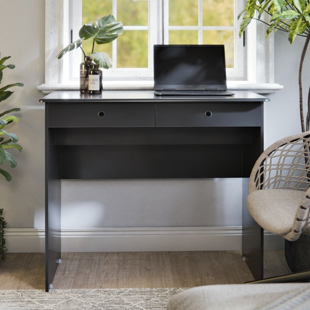 Escrivaninha Mesa de Computador 4020 2 Gavetas Preto EJ Móveis