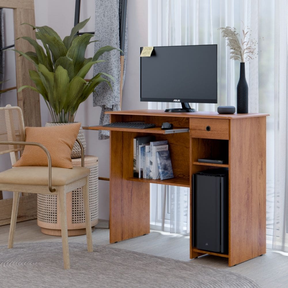 Mesa de Computador Escrivaninha Viena Freijó EJ Móveis