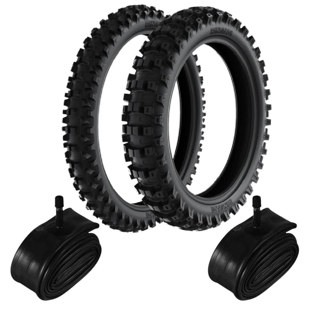 Kit Pneu Crf 230 Ttr 230 100/100-18 + 80/100-21 RS47 Rinaldi + Camaras