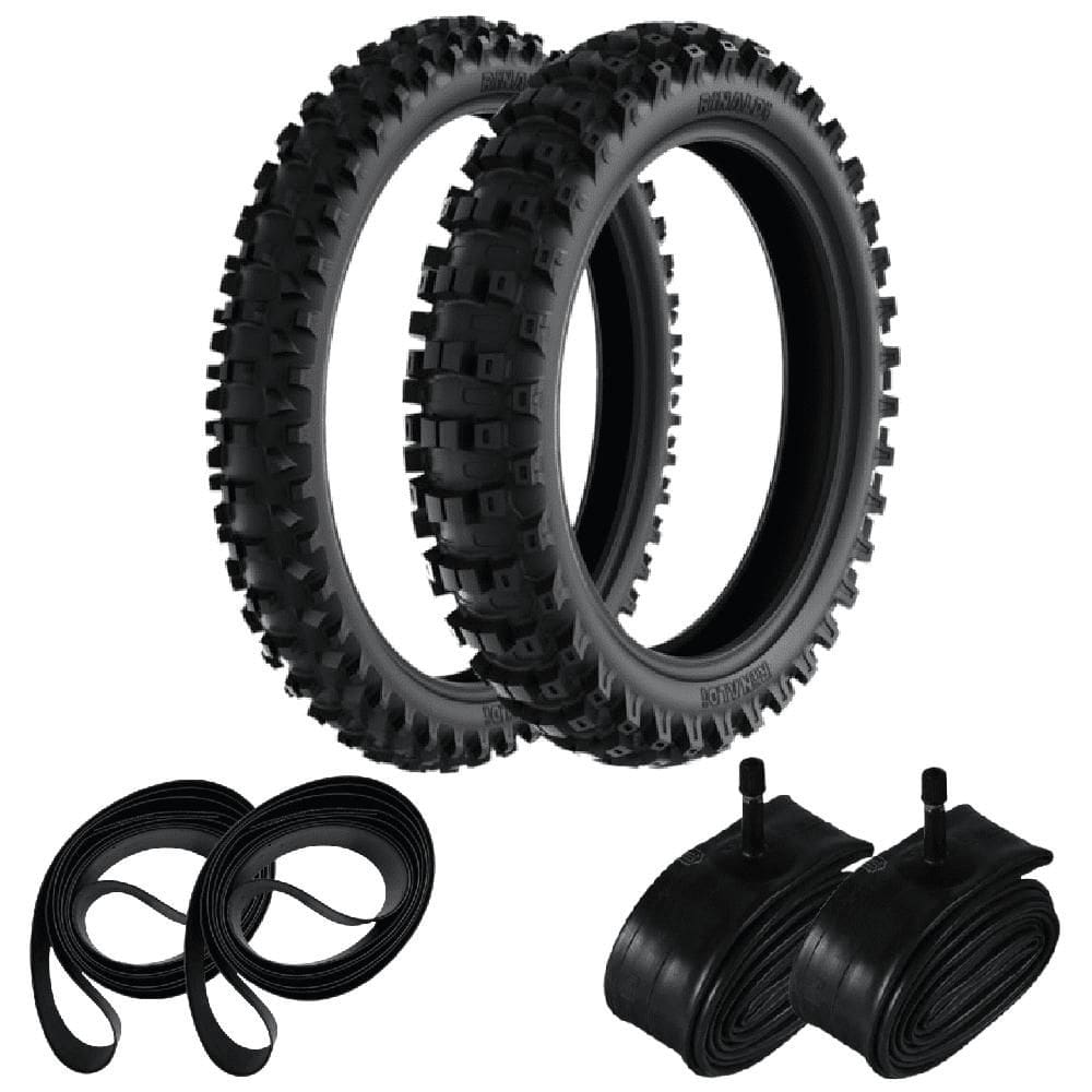 Kit Pneu Crf 230 Ttr 230 100/100-18 + 80/100-21 RS47 Rinaldi + Camaras + Cintas