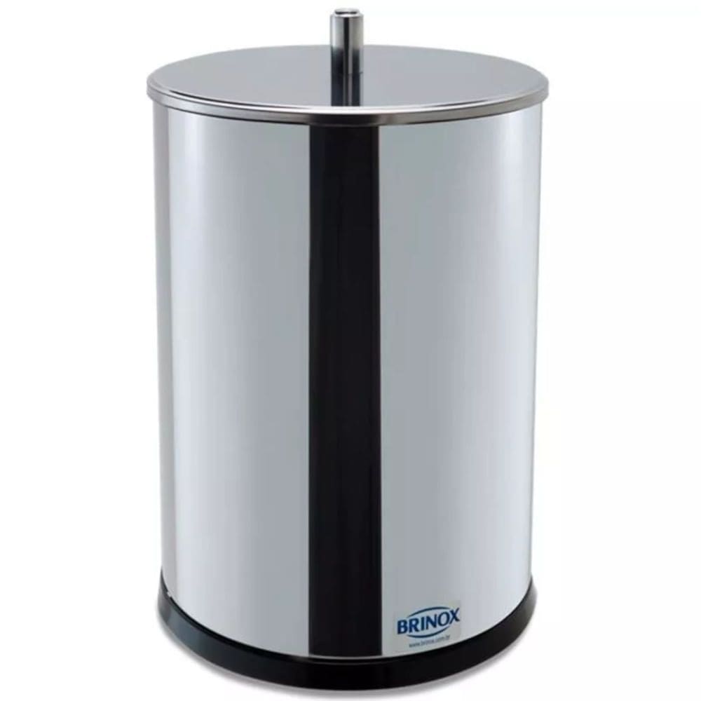 Lixeira Inox com Tampa 18,5x32cm 7,8 Litros - 3030203 - BRINOX