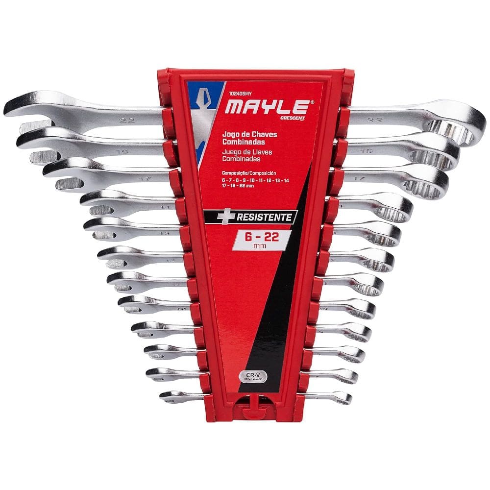 Jogo de Chave Combinada 6 a 22mm com 12 Peças - 102405MY - MAYLE
