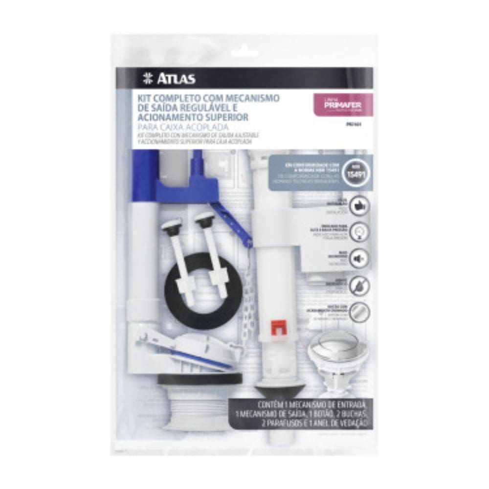 Conjunto de Mecanismo para Saída Regulável com Acionamento Superior - PR7601 - PRIMAFER