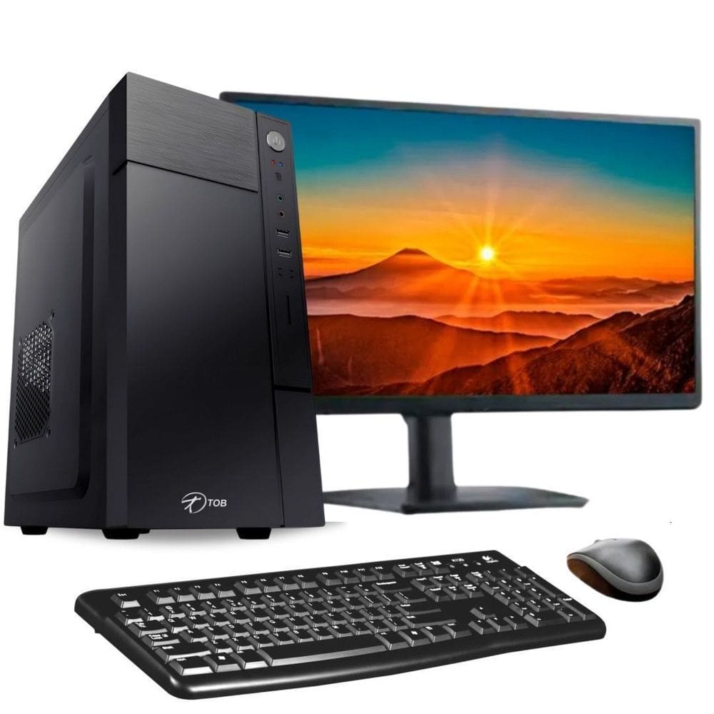 Computador Completo TOB Intel Core i5 10400f com SSD 960GB Memória 16GB VGA 1GB Windows 10 Pro Trial + Teclado e Mouse + Monitor 19”