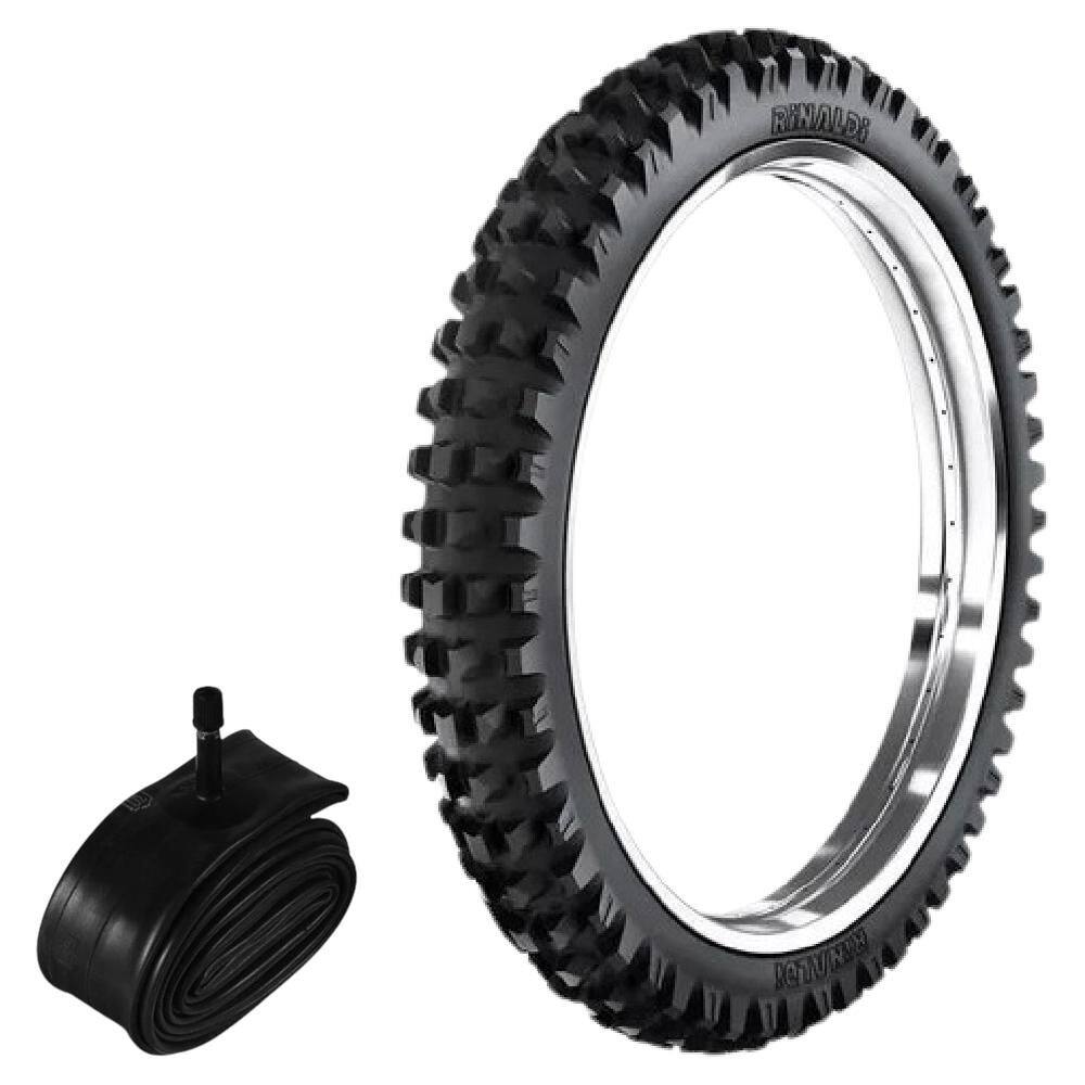 Kit Pneu Kx 450 Crf Cross Trilha 90/90-21 54r He42 Rinaldi + Camara