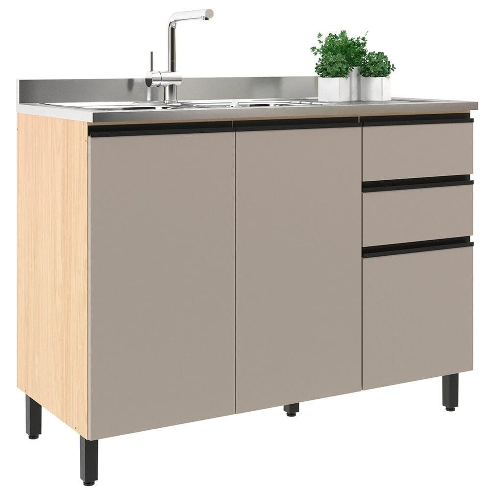 Balcao para Pia 120 cm Andria 5596 Moveis Sul