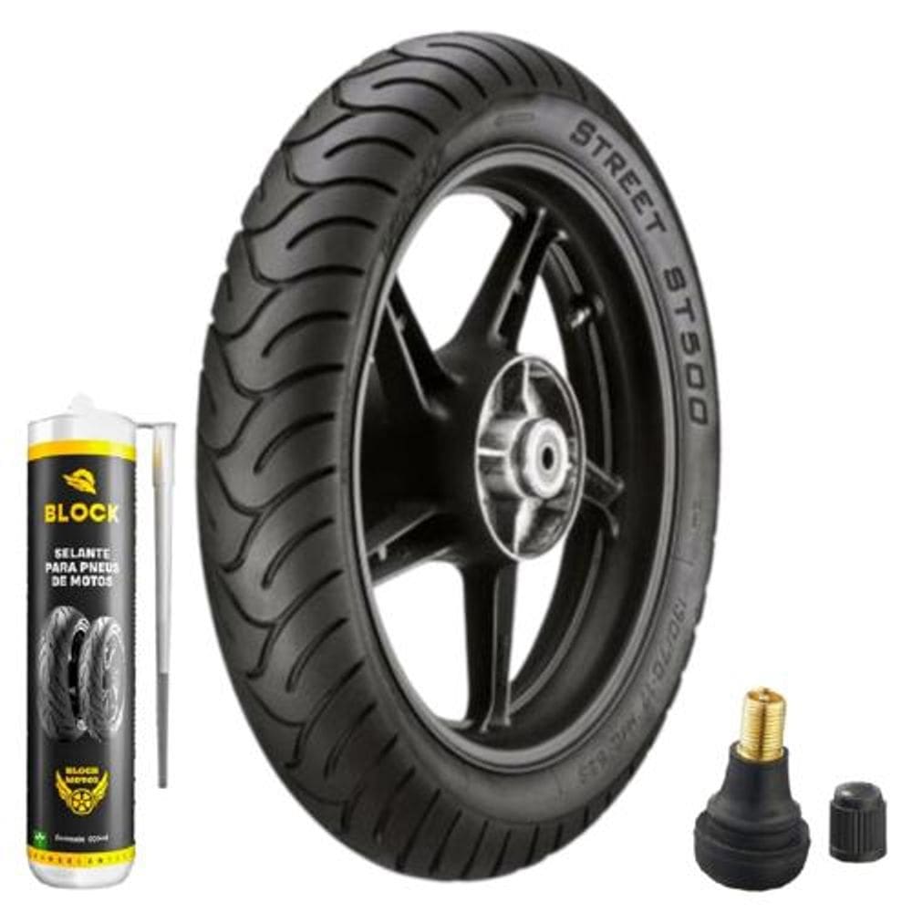 Pneu 200i 120/80-16 Tl  St500 Vipal + Bico Tr412 + Selante