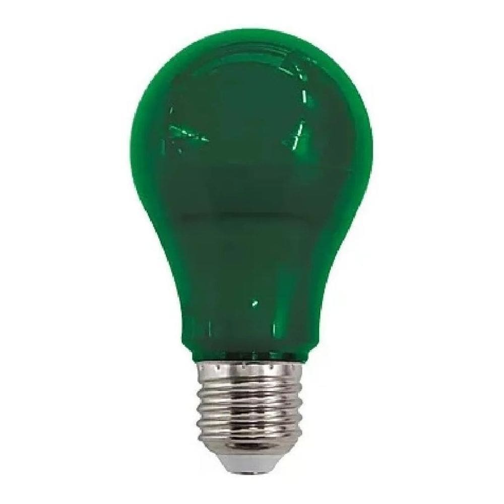 2X Luminatti - Lâmpada A60 Led 10W Bivolt E27 Verde - Lm21