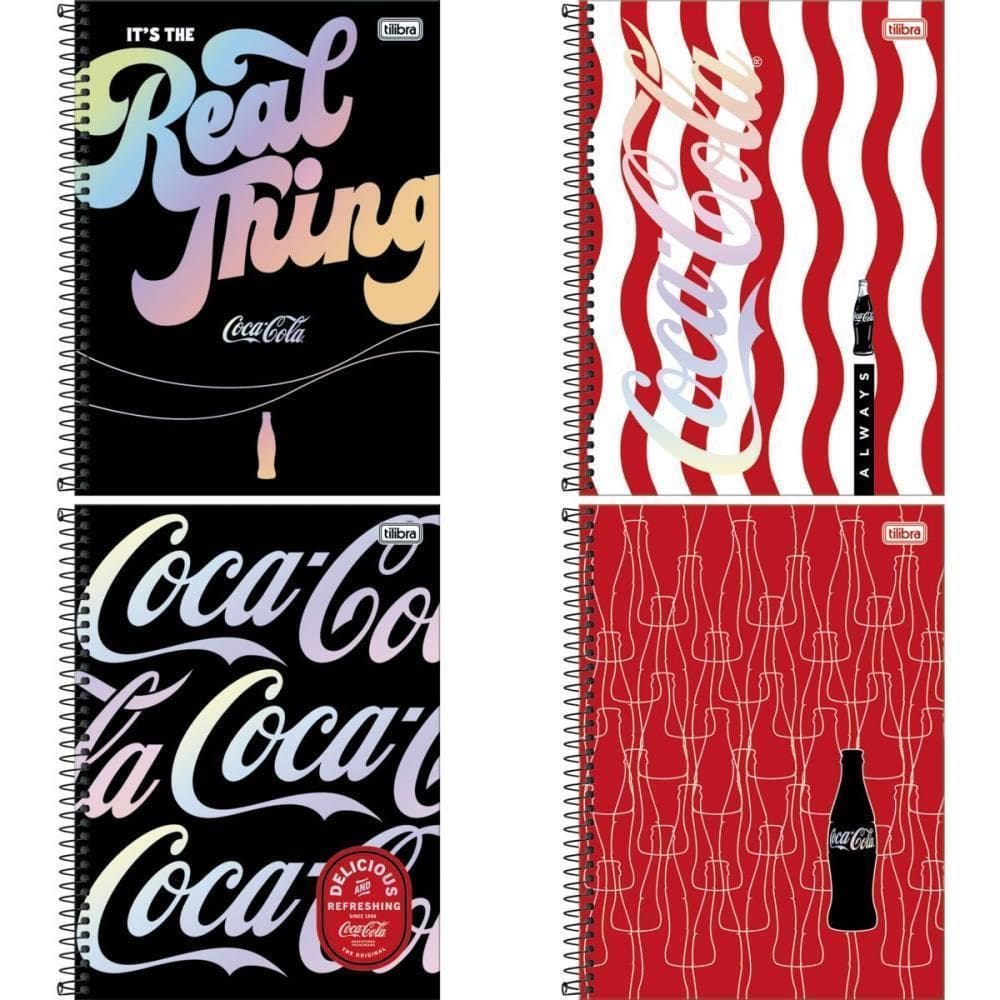 Caderno 01X1 Capa Dura Coca Cola Connect 80Fls