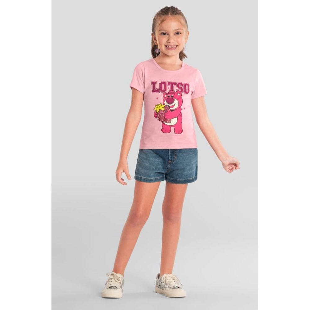 Blusa infantil menina do Lotso com brilho Brandili
