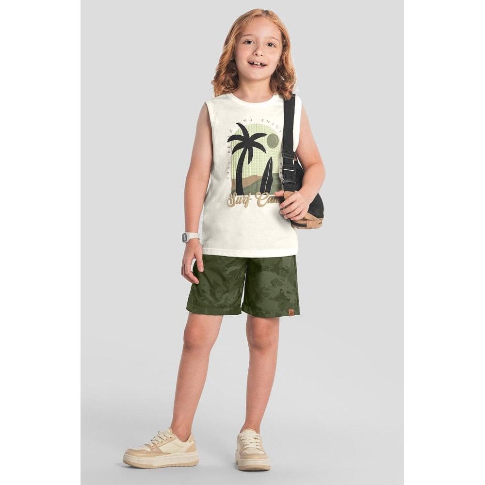 Bermuda infantil menino de dinossauro Brandili