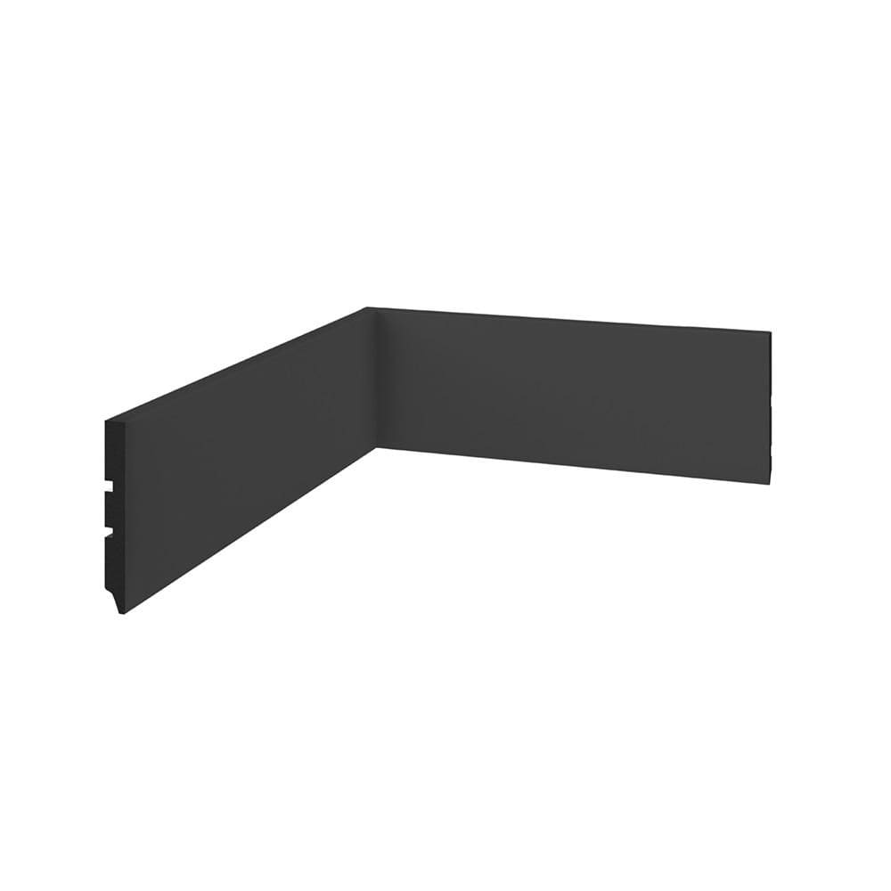 Rodapé Modaza Poliestireno Liso Preto 7 x 285 cm