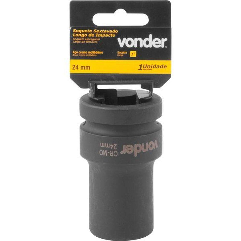 Soquete Sextavado De Impacto Longo Encaixe 1-2” 24mm Vonder