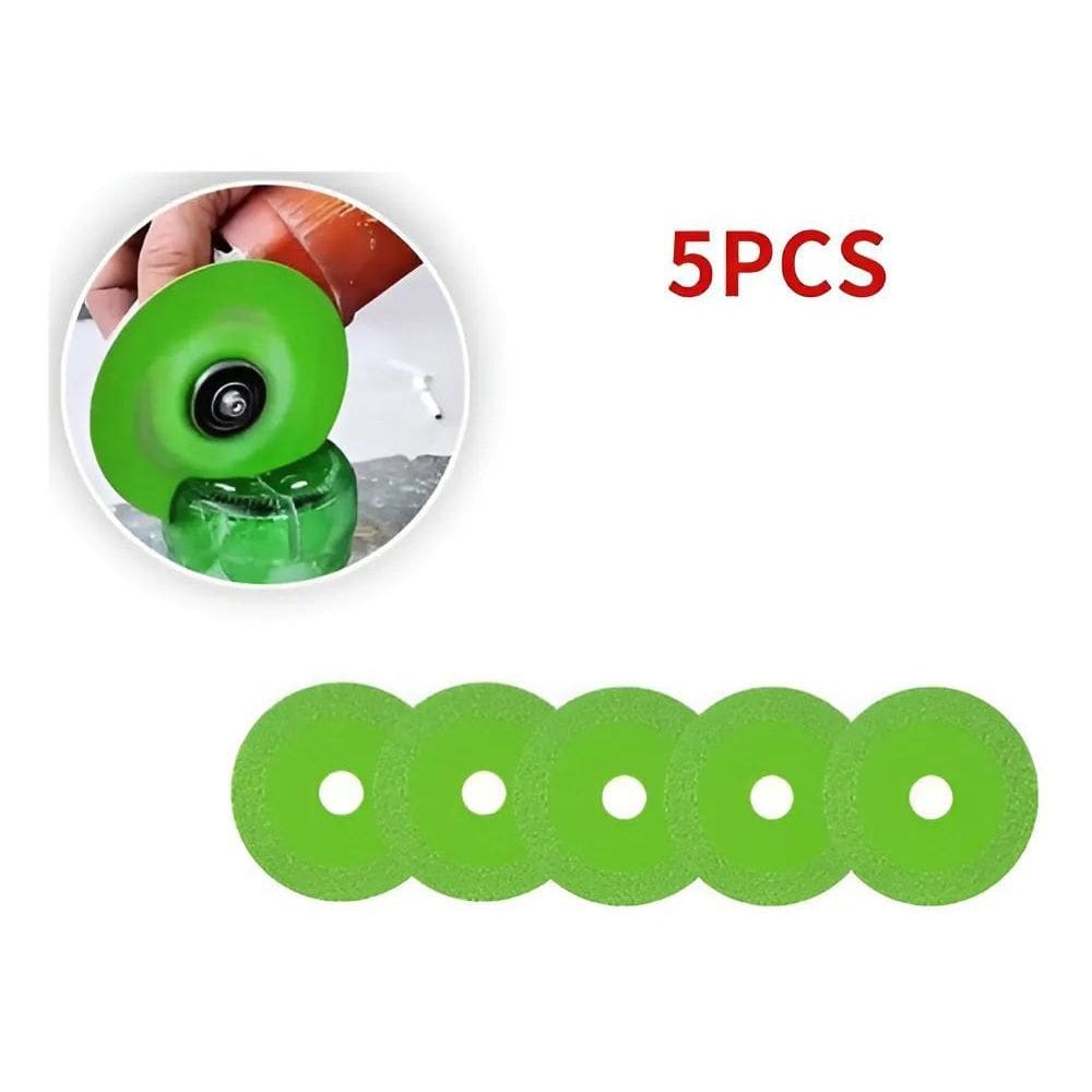 5 Discos Corte De Vidro Espelho Porcelanato Esmerilhadeira C