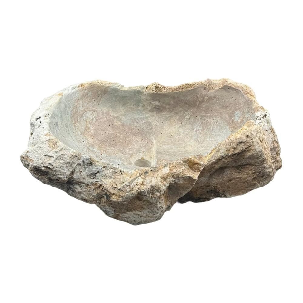 Cuba de Apoio 50x40cm Esculpida em Pedra Sabão Rústica