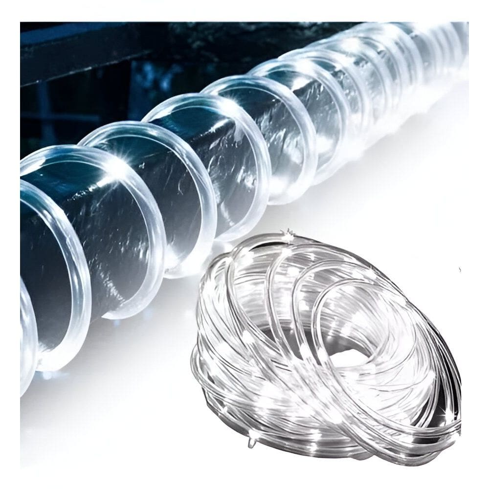 Pisca Mangueira Natal 230 Lâmpadas LEDs Branco De 220v 10m