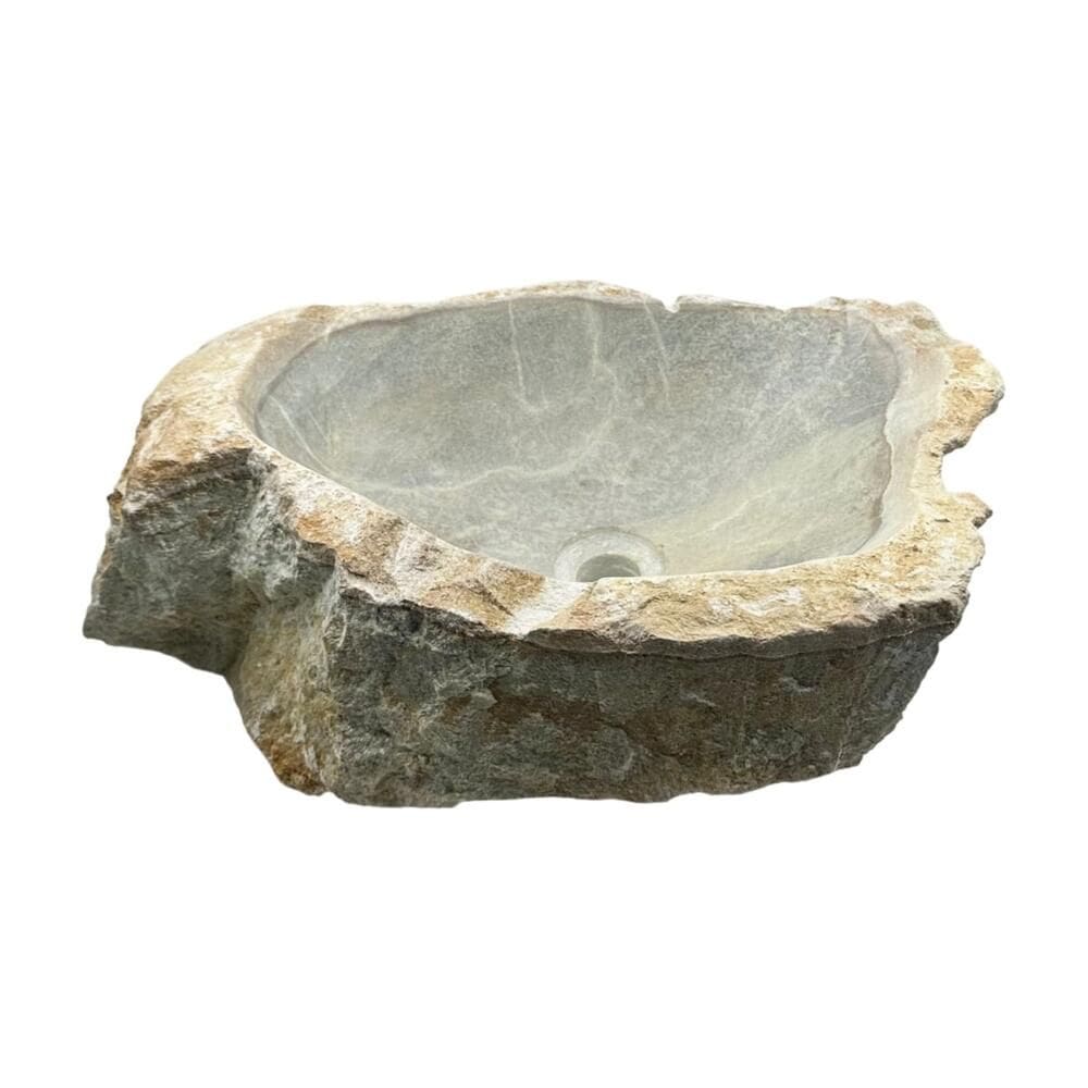 Cuba de Apoio 48x30cm Esculpida em Pedra Sabão Rústica