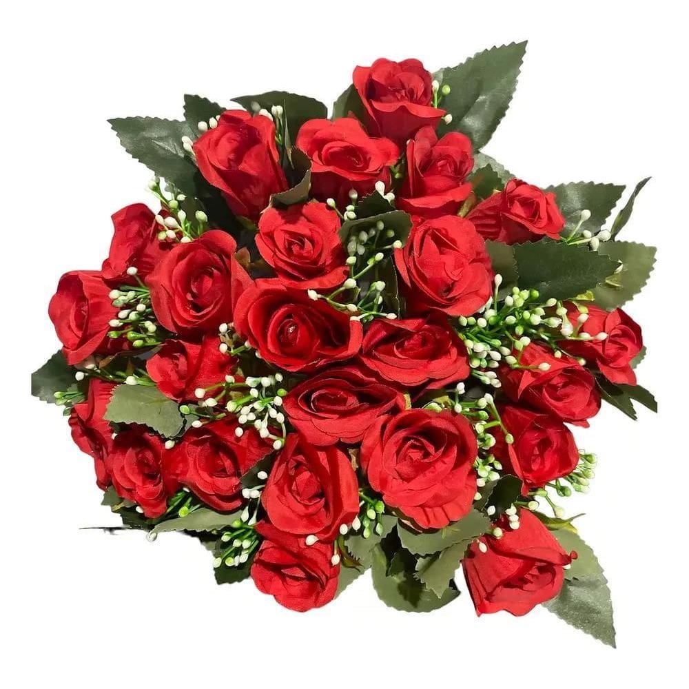 2X Buque De Rosas Grande Flores Artificial Qualidade E Rea