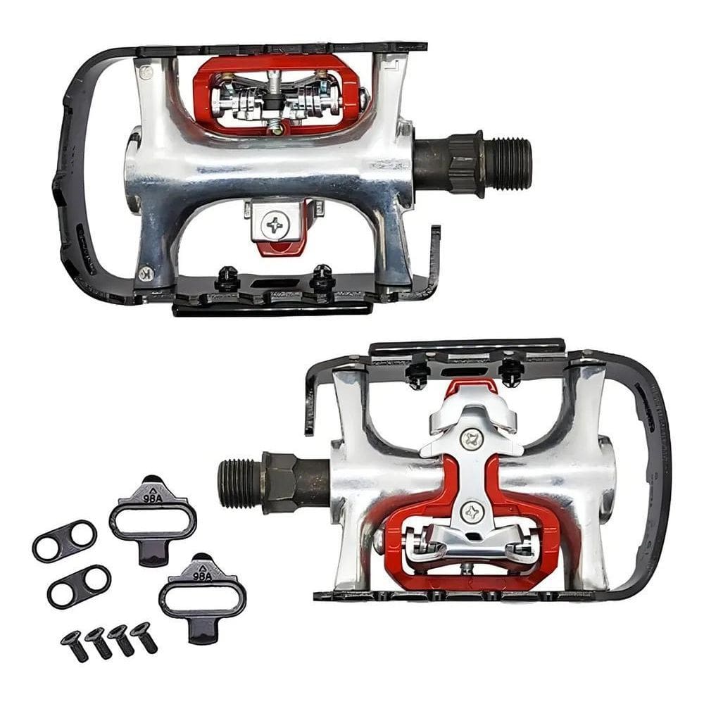 2X Pedal Wellgo Mtb M998 Clip E Plataforma Polido E Preto