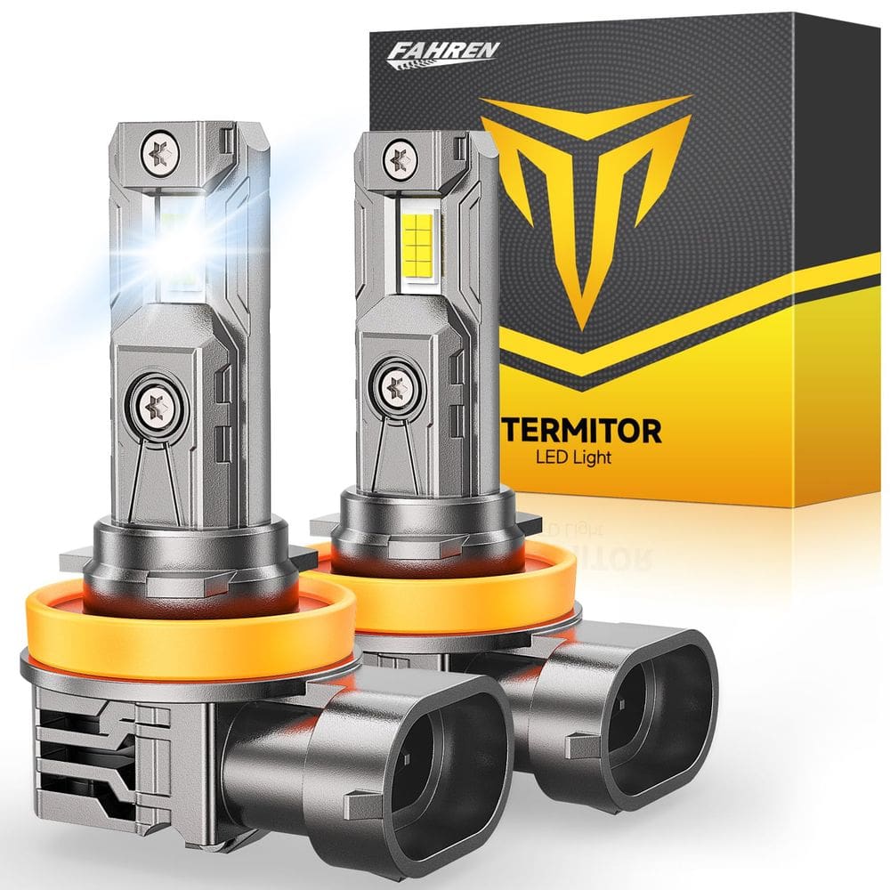 Lâmpadas de neblina FAHREN H11/H9/H8 6500K 4600LM, pacote com 2