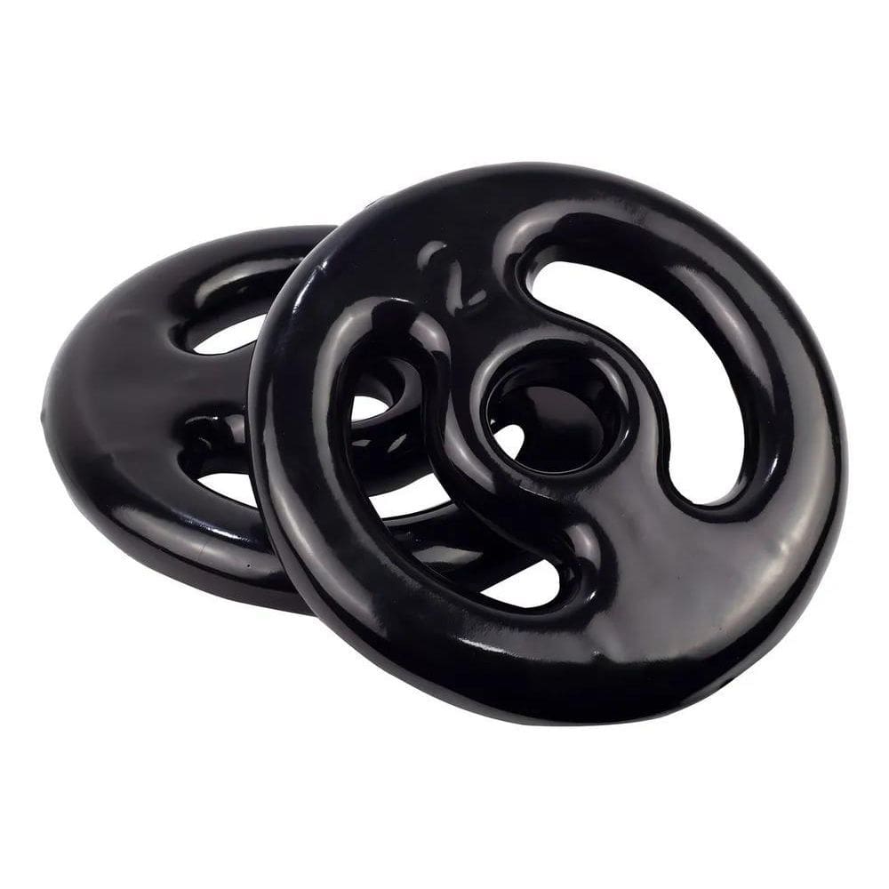 2X Kit Anilha Emborrachada 2X2Kg Peso De Academia P/Halter