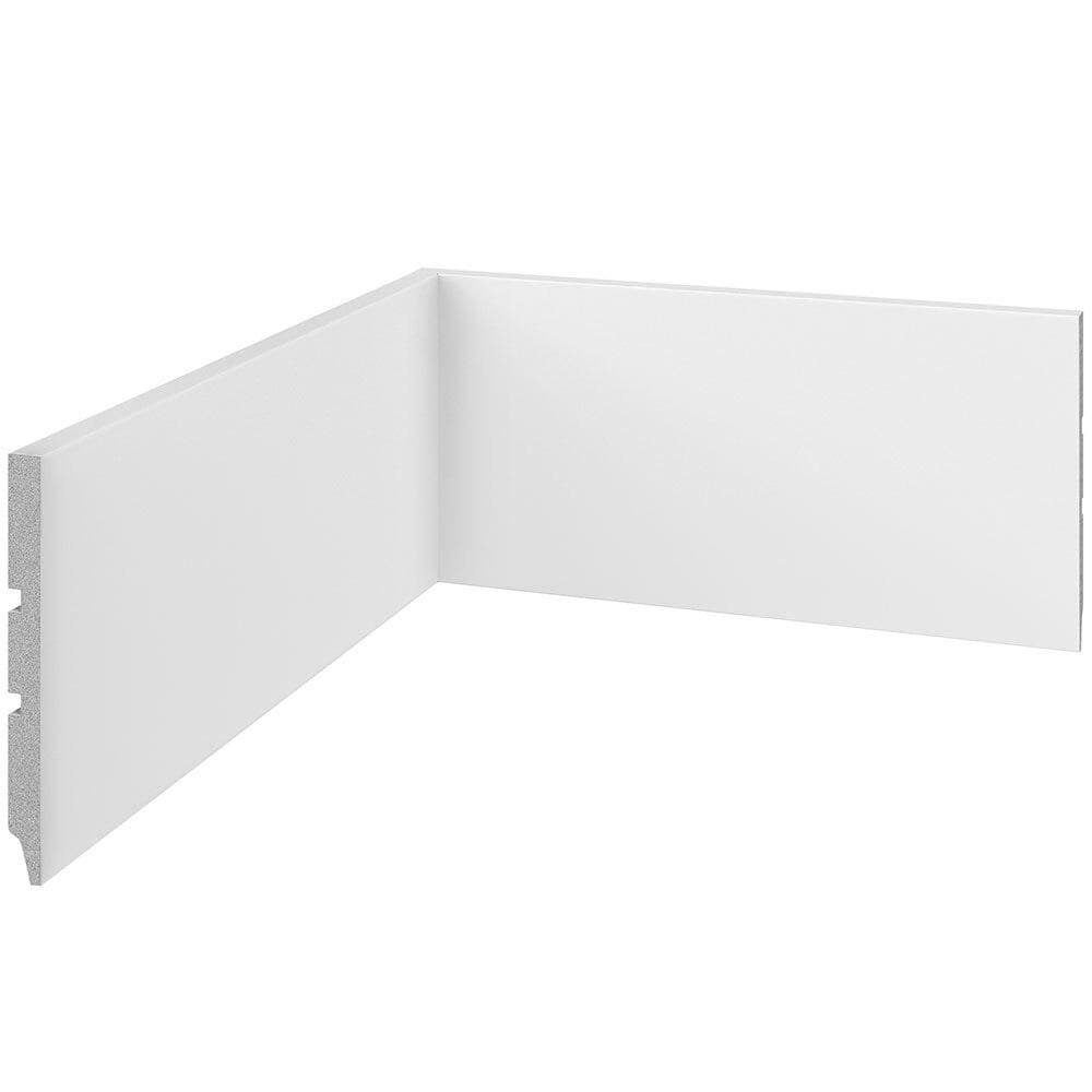 Rodapé de Poliestireno Modaza Liso Branco 10 x 285 cm