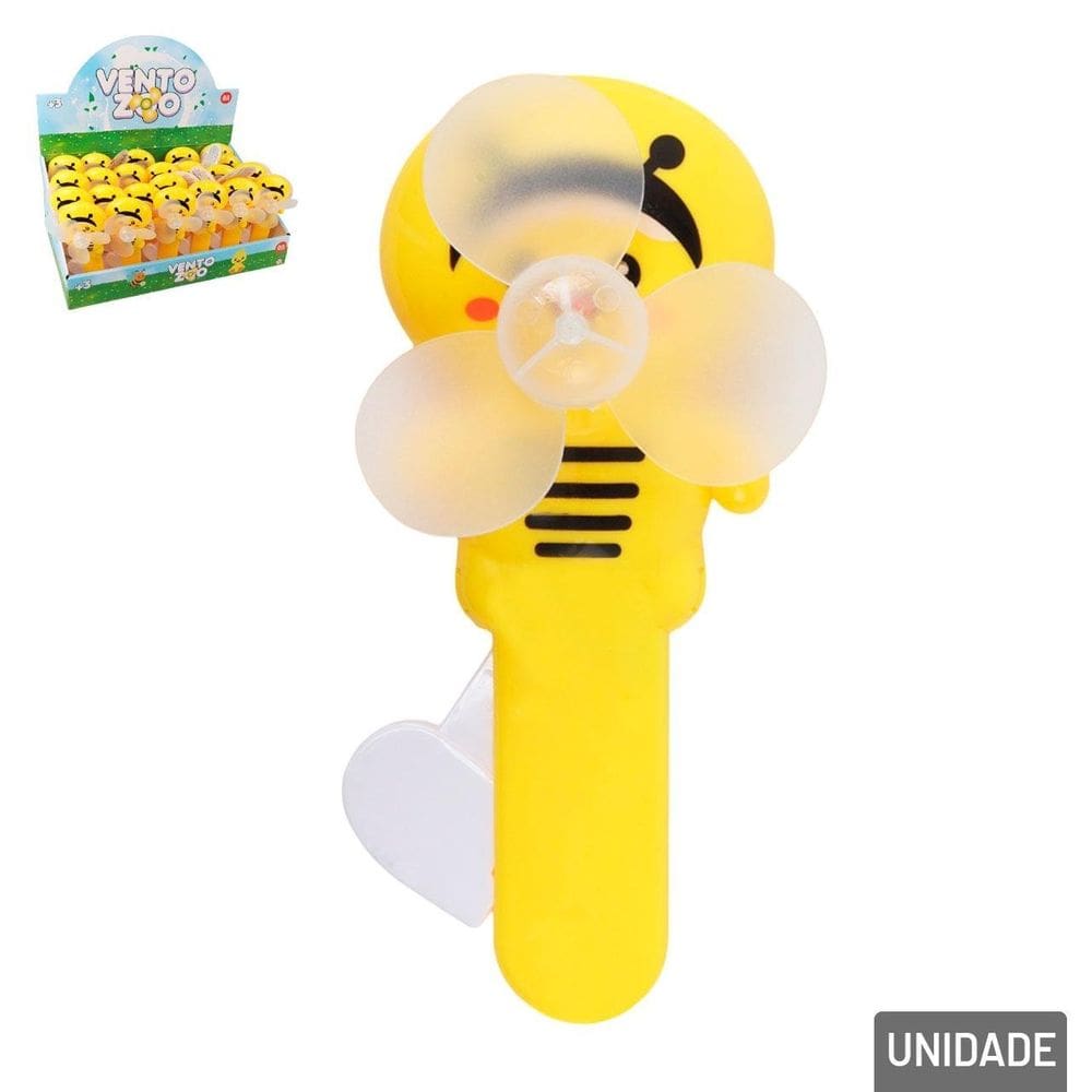 Mini Ventilador de Mão Plástico Abelha - Tudo em Caixa