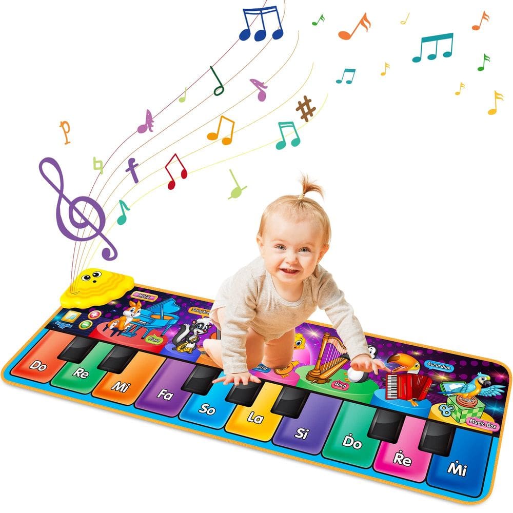 Tapete de piano musical MR.TN Kids com 25 sons musicais de 1 a 6 anos ou mais