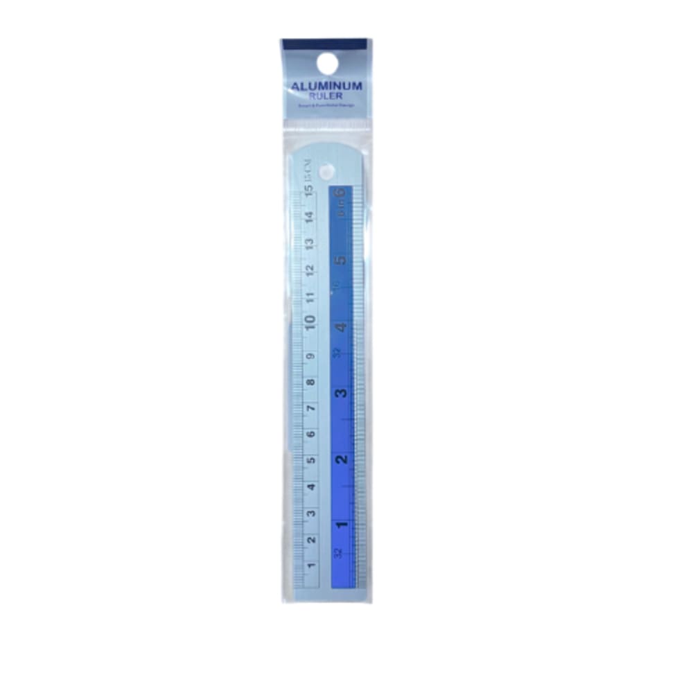 Reguas De Aluminio 15cm Para Desenho Tecnico E Escolar