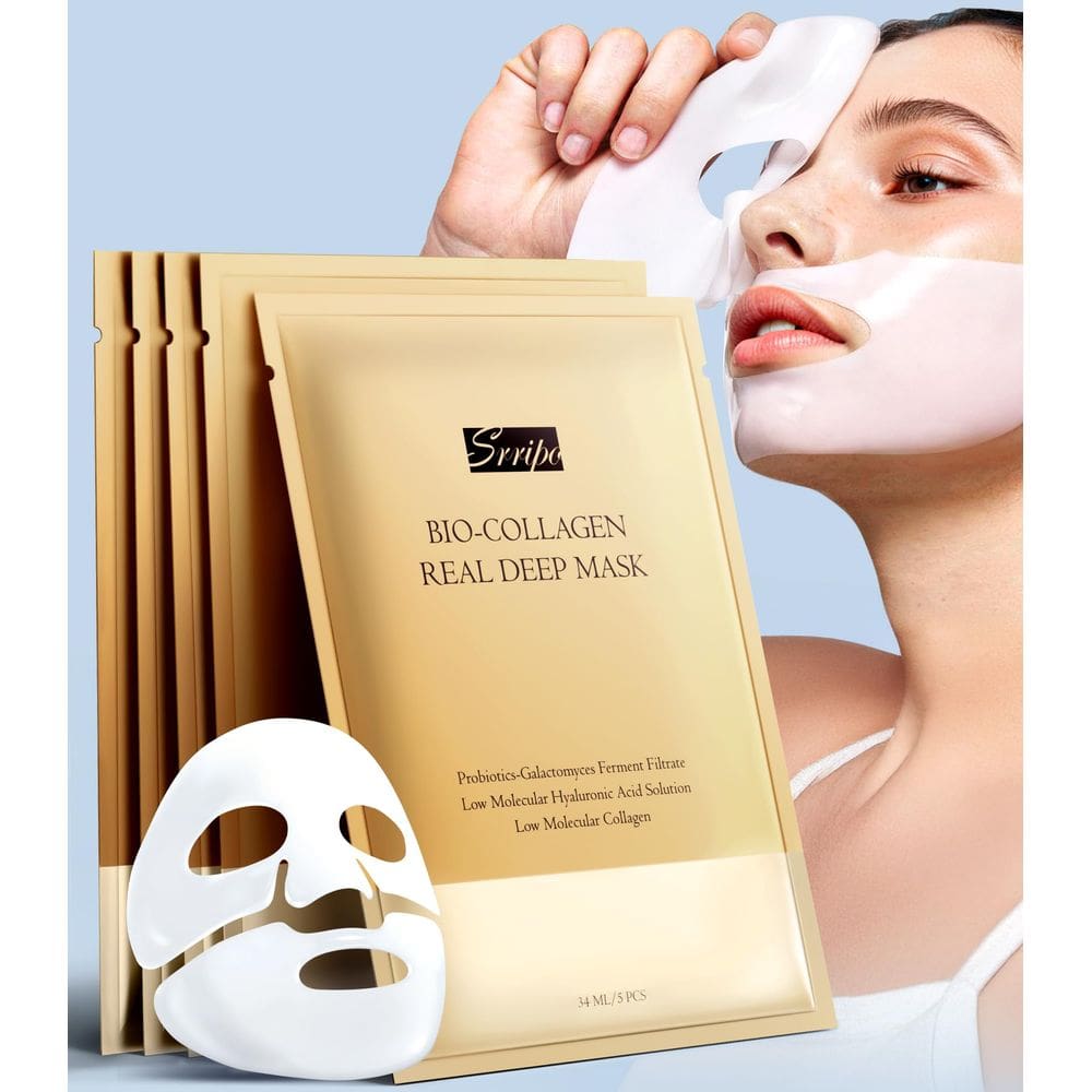 Máscara facial Sripo Radiant Glow Collagen com ácido hialurônico