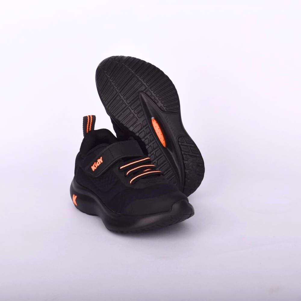 Tênis Kidy Nuvem Preto Grafite e Laranja