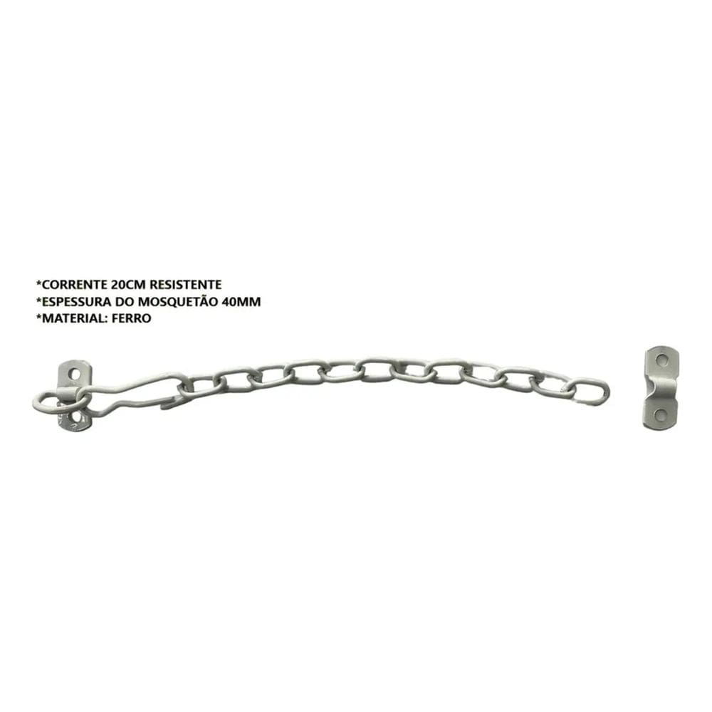 Corrente Correntinha Limitadora De Janela Basculante 20Cm Co