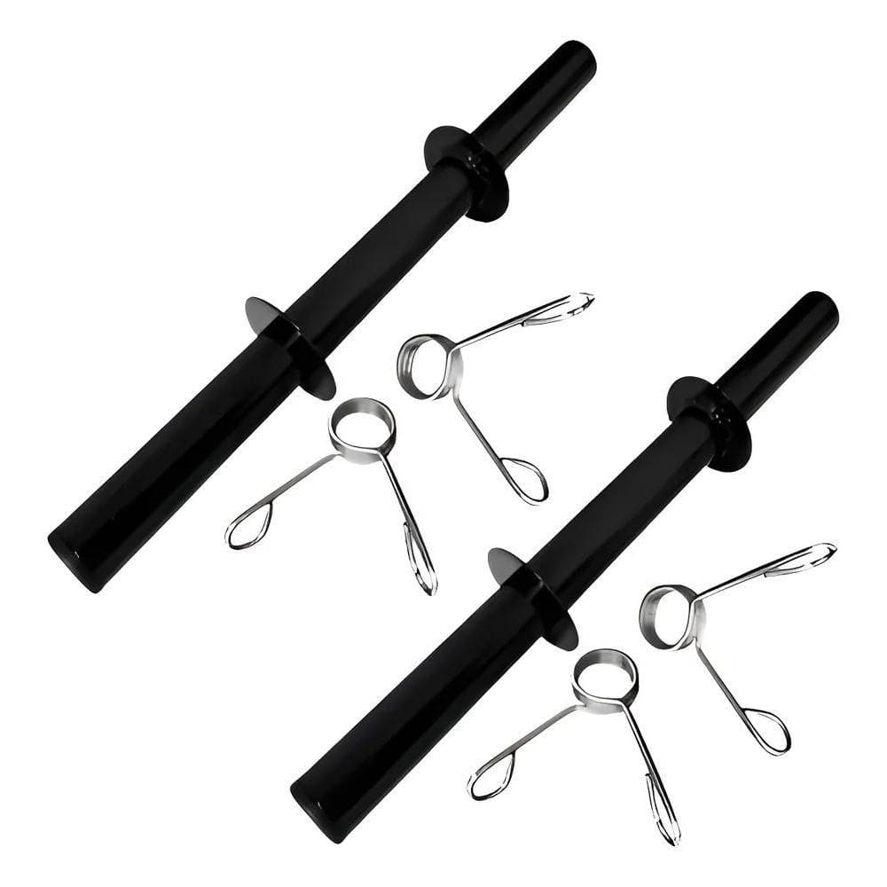 Par Barra Oca 40Cm Halteres Com Presilhas Sem Anilha Preto
